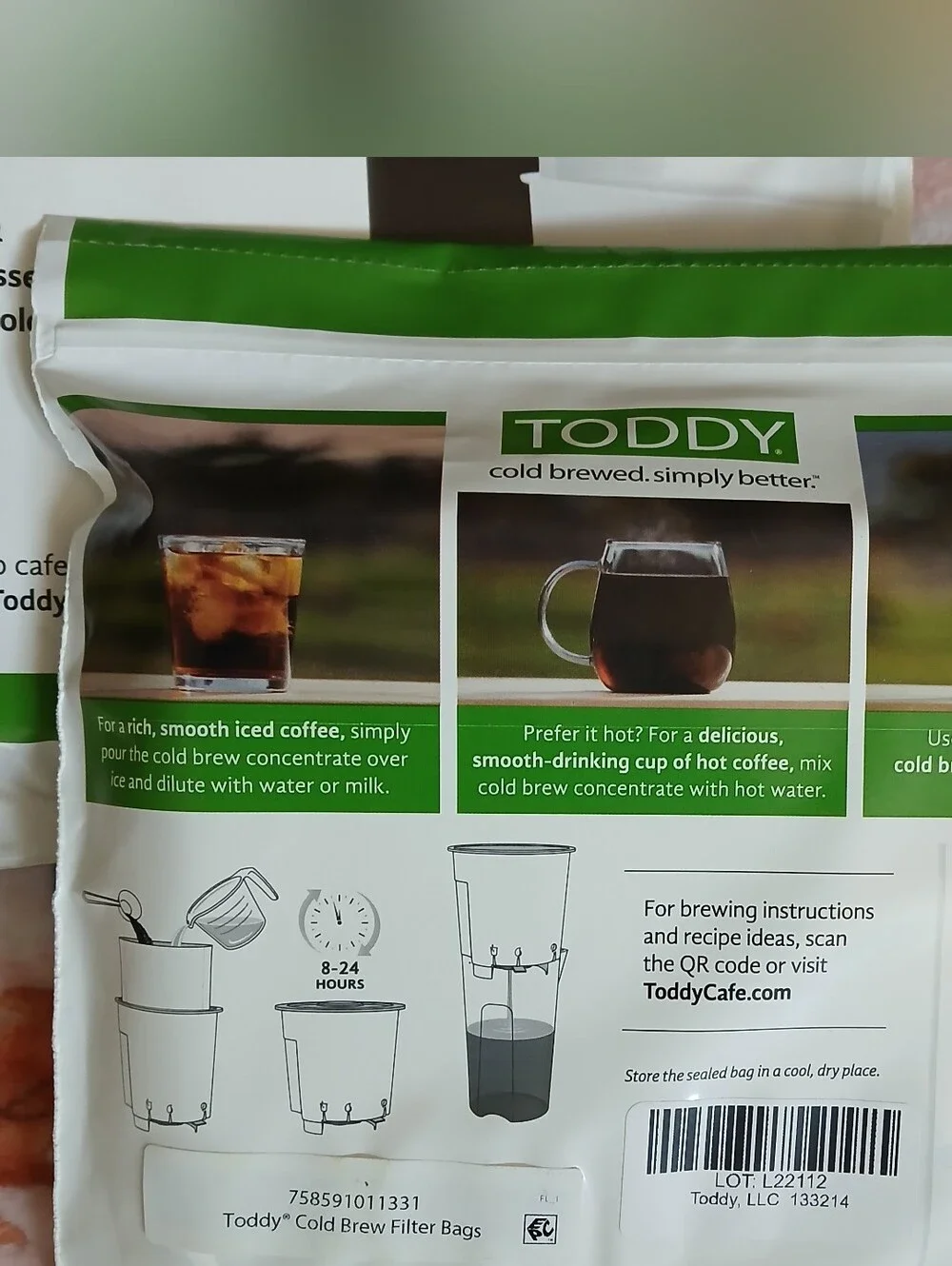 Lot Of 5 TODDY Cold Brew Coffee Paper Filter Bags 100 Total Filters NEW
